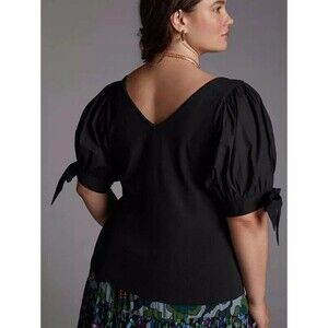 Maeve Anthropologie Puff-Sleeved Blouse Top 3XL